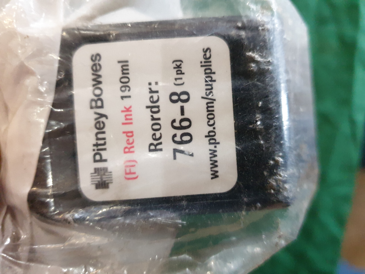Red Fluorescent Inkjet Cartridge ORIGINAL Pitney BOWES 766-8/SECAP S20-1
