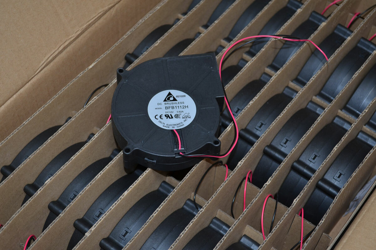 Delta BFB1112H 2-Wire Blower Centrifugal Fan 12V (101x107x25 MM) Ball Bearings