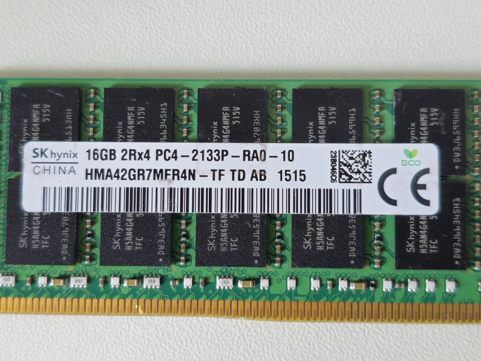 SK Hynix 16GB DDR4-2133 ECC RDIMM HMA42GR7MFR4N-TF PC4-17000 2Rx4 Server RAM