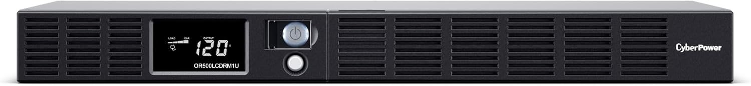 CyberPower OR500LCDRM1U-R Smart App LCD UPS, 6 Outlets – Certified Refurbished