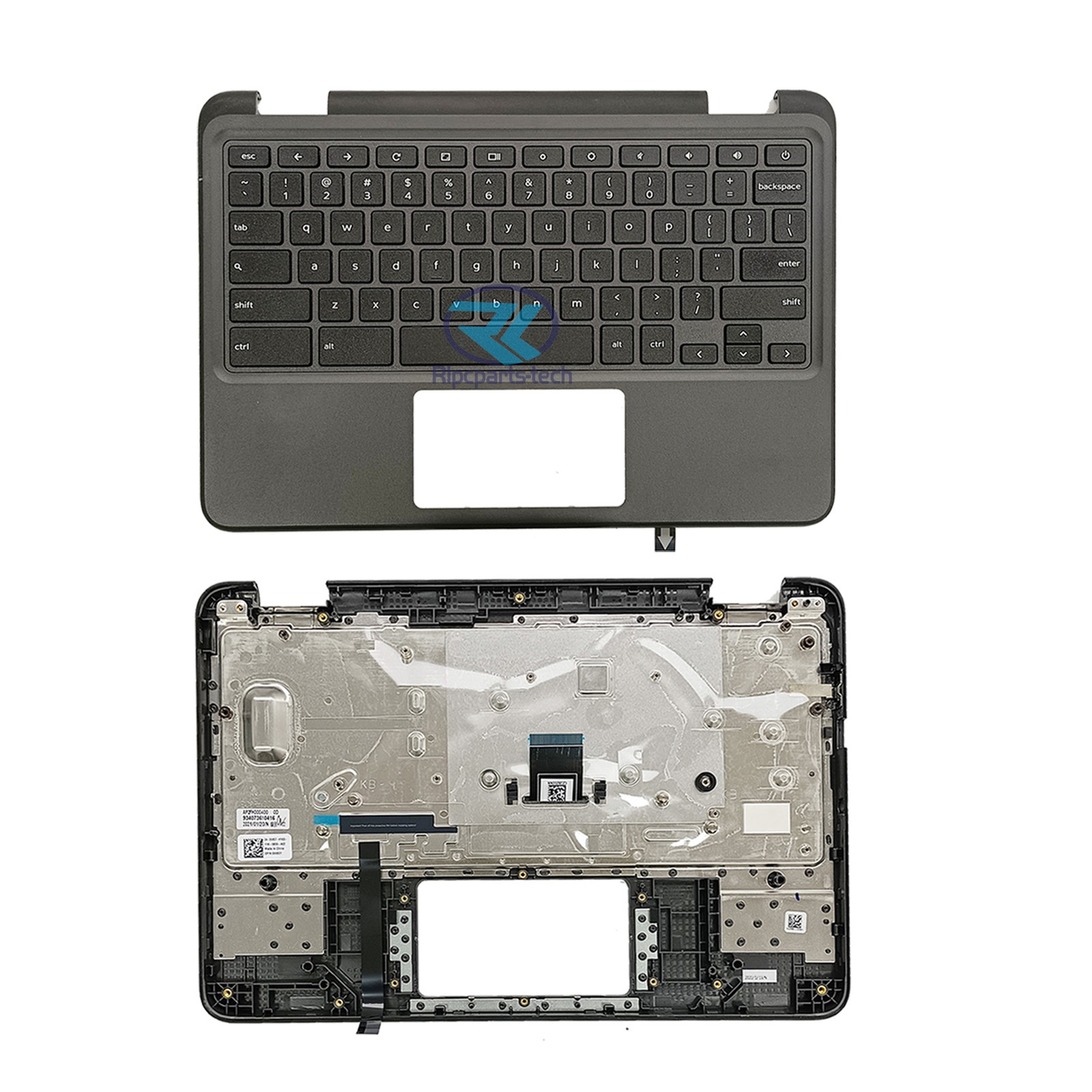 New For Dell Chromebook 11 3100 Palmret Keyboard Upper Case 09X8D7 9X8D7 US