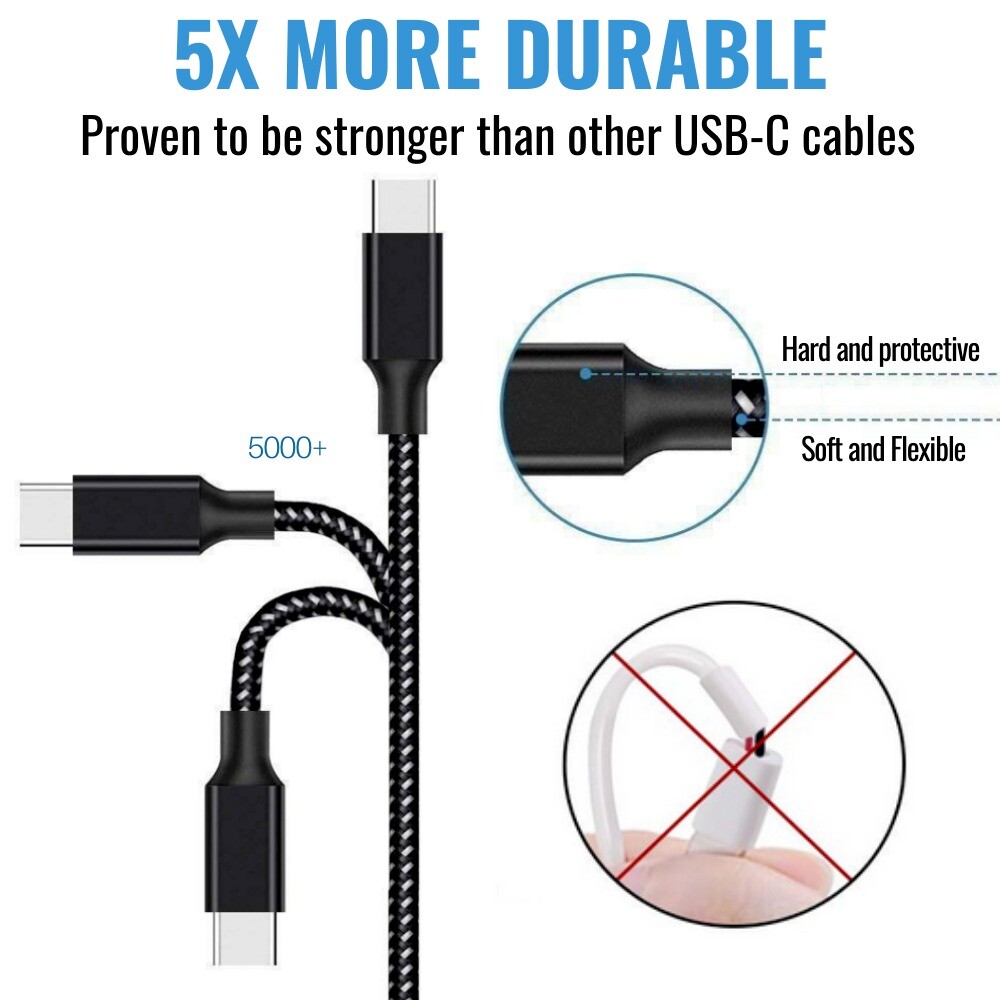 Lot USB Type C Cable Fast Charging USB-C Charger Cord For iPhone 15 16 17 Pro