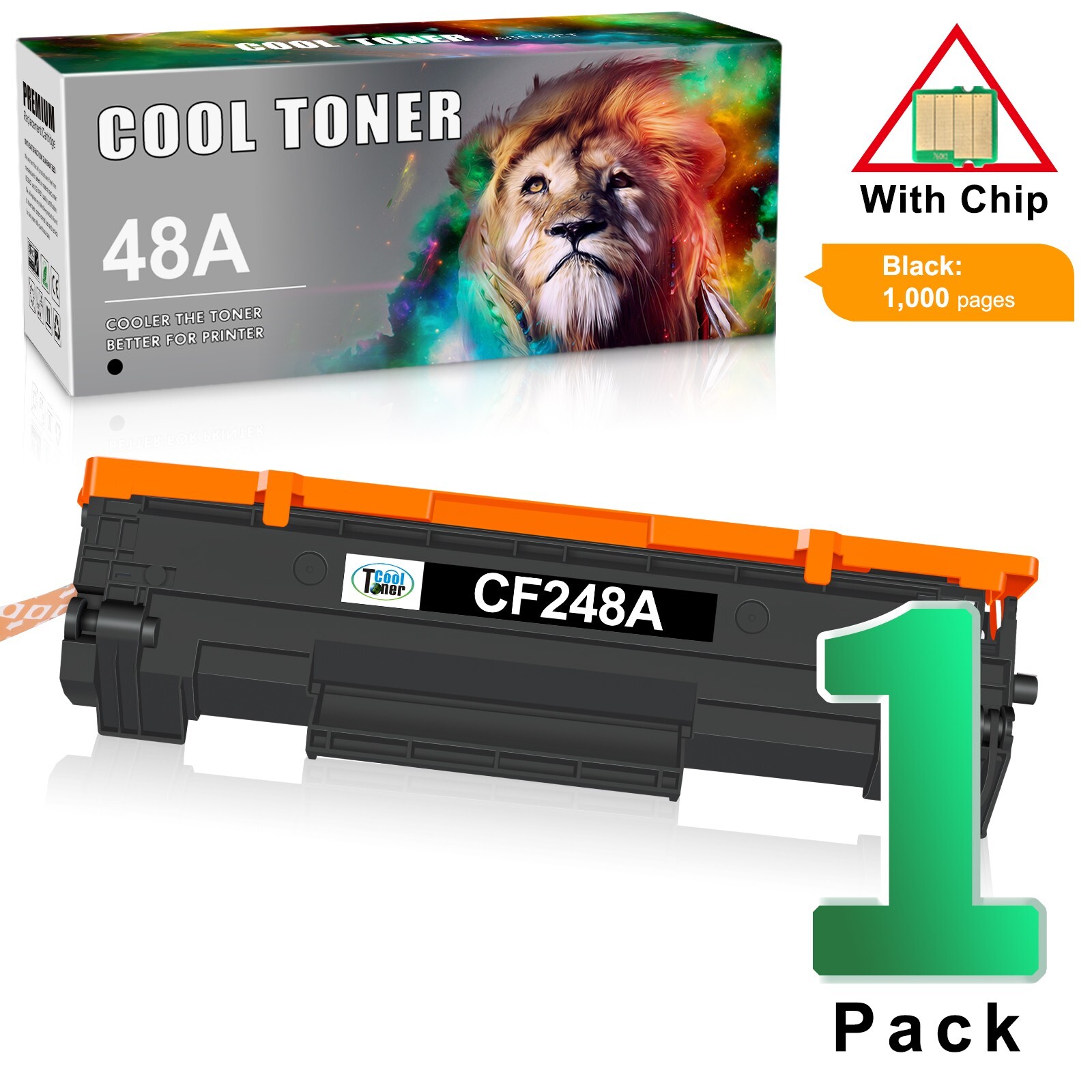CF248A 48A BK Toner Cartridge for HP LaserJet Pro M15a M16w MFP M29a High Yield