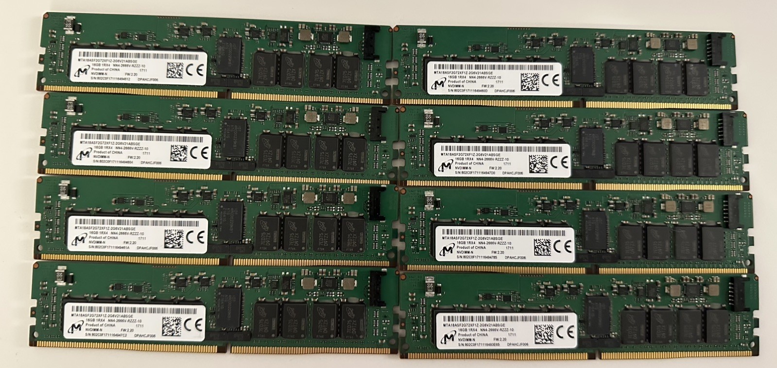 Micron MTA18ASF2G72XF1Z-2G6V21ABSGE 16GB PC4-21300 DDR4-2666MHz ECC CL19 RAM