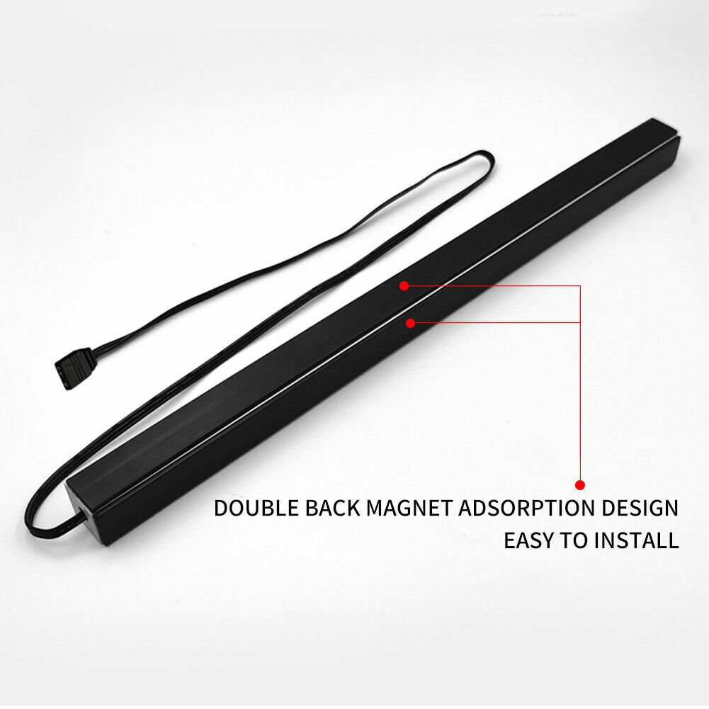 30cm 5V 3Pin ARGB LED Lamp Bar PC Computer Case Aluminum Magnet Chassis Light