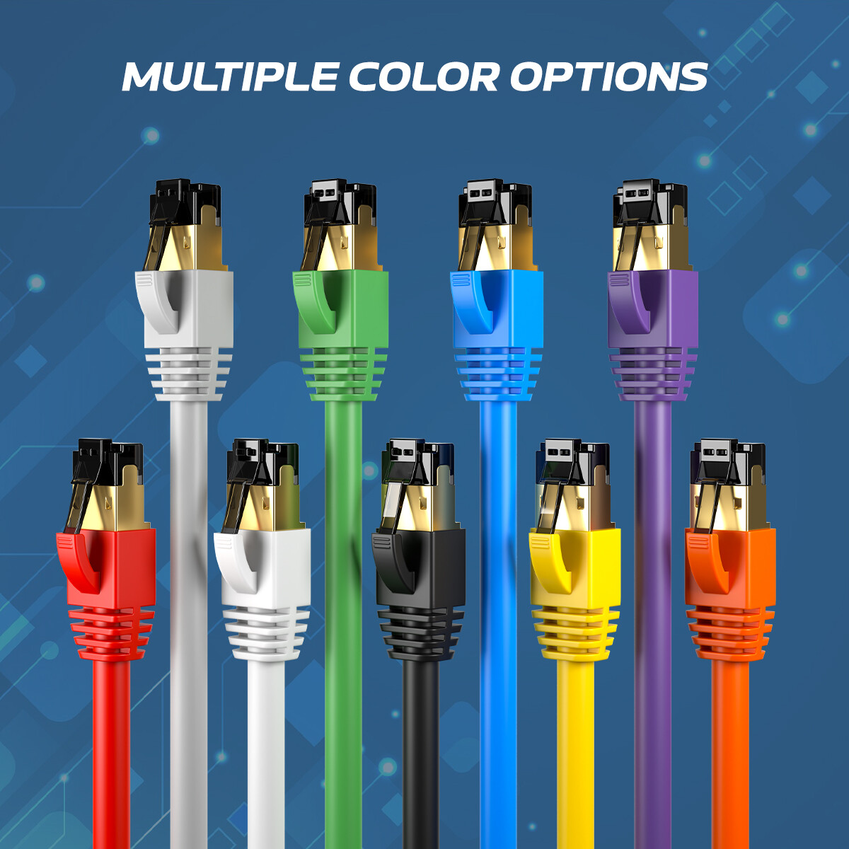 CAT8 RJ45 Ethernet Cable High Speed 40Gbps Network Shielded Copper Gray lot