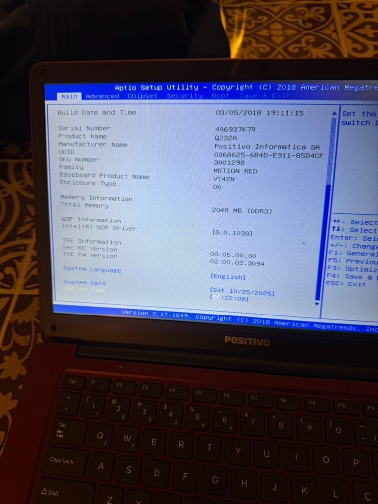 Positivo Motion Red V142N Laptop Intel Atom x5-Z8350 2GB RAM 32GB eMMC READ