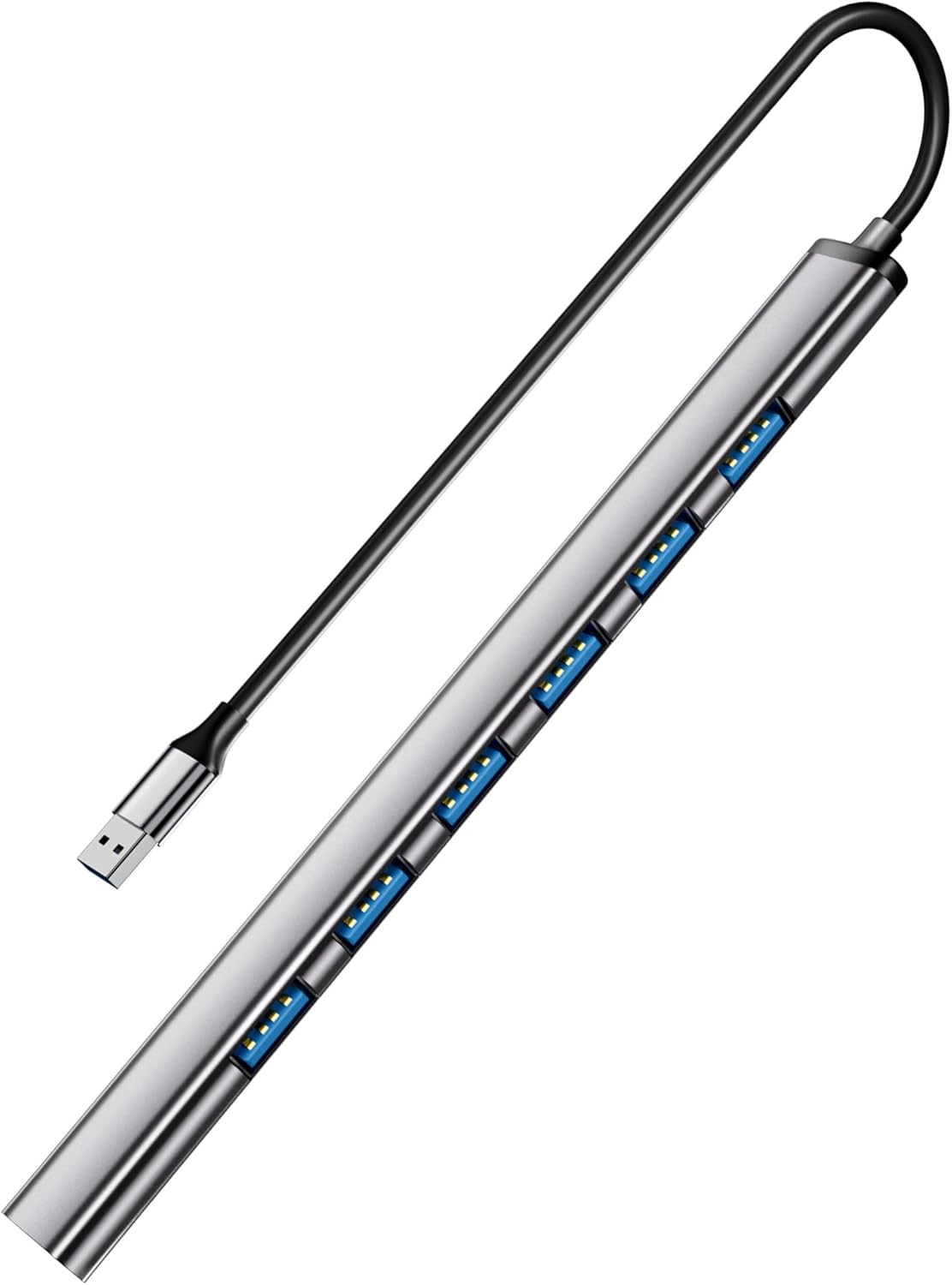 USB 3.0 Hub, Aluminium USB 3.0 7 Port Hub Expander,Ultra Slim Portable Data Hub