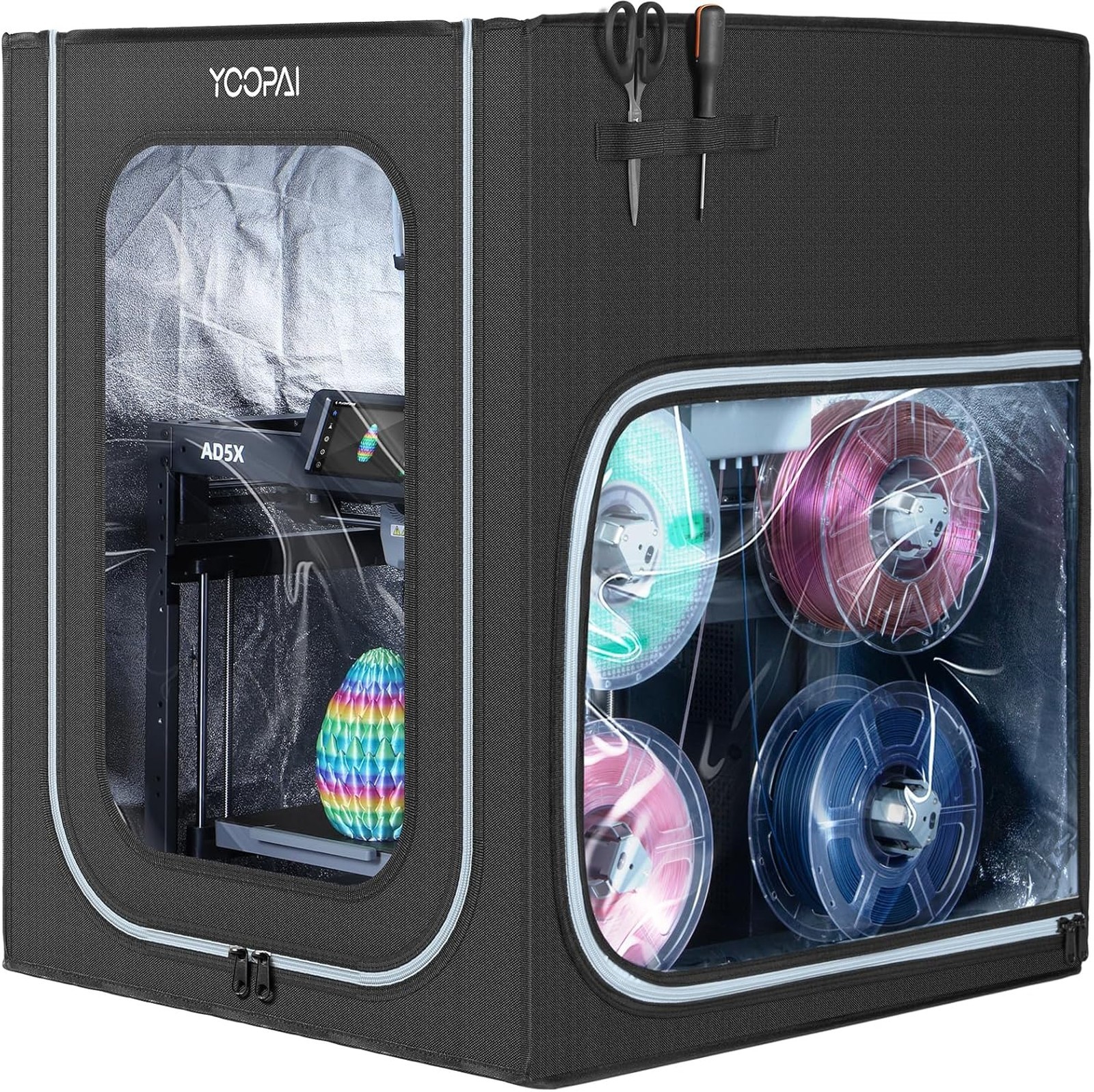 3D Printer Enclosure with LED Light for AD5X AD5M Dustproof Cover Constant
