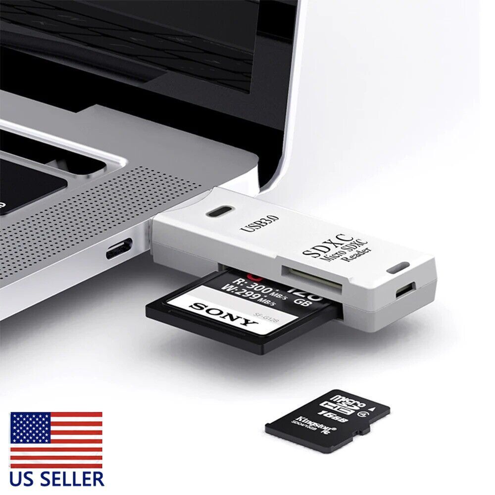 1PC NEW USB 2in1 CARD READER WRITER MICRO SD/SD USB 2.0 ADAPTER