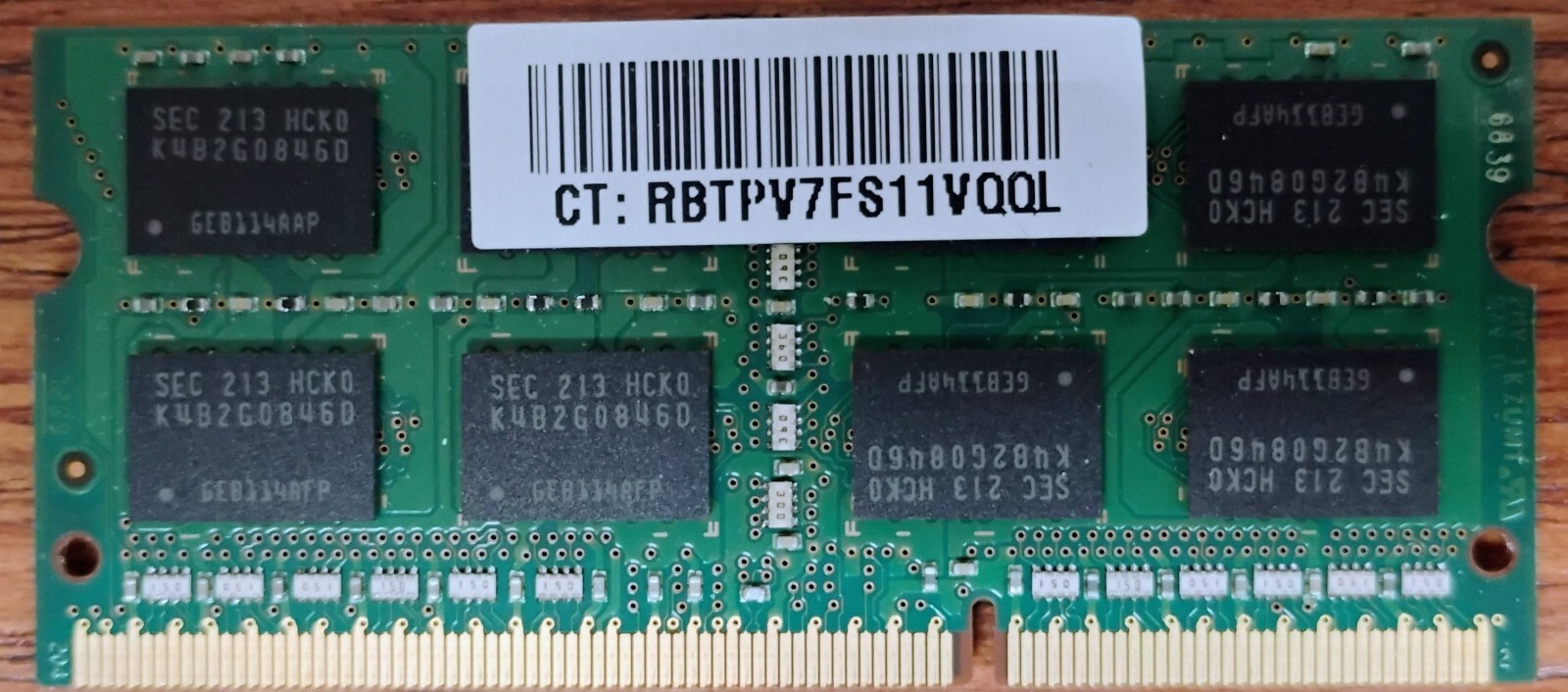 SAMSUNG 4Gb DDR3 SO-DIMM RAM MEMORY 2Rx8 PC3 12800S 11 11 F3 M471B5273DH0-CK0