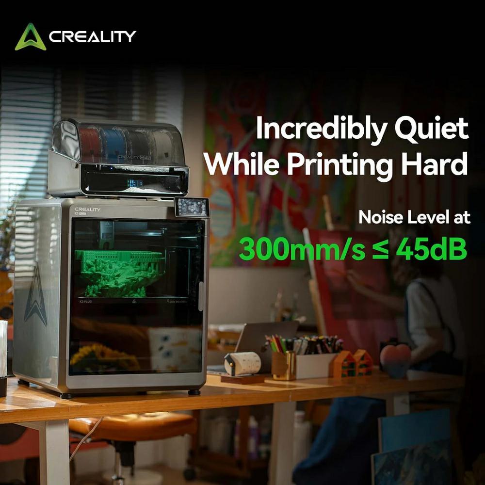 Creality K2 Plus Combo 3D Printer 600mm/s Multi-Color Printing w/CFS+Nozzle+RFID