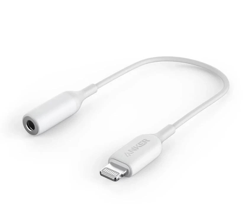 Anker Aluminum Audio Cable 0.33 ft White Brand new 3.5MM Iphone ipad ipod