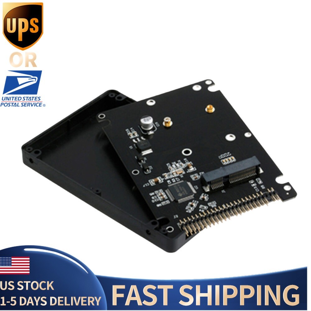 mSATA to 2.5″ IDE HDD SSD mSATA to PATA Adapter Converter Card 44PIN w/ Case d0T