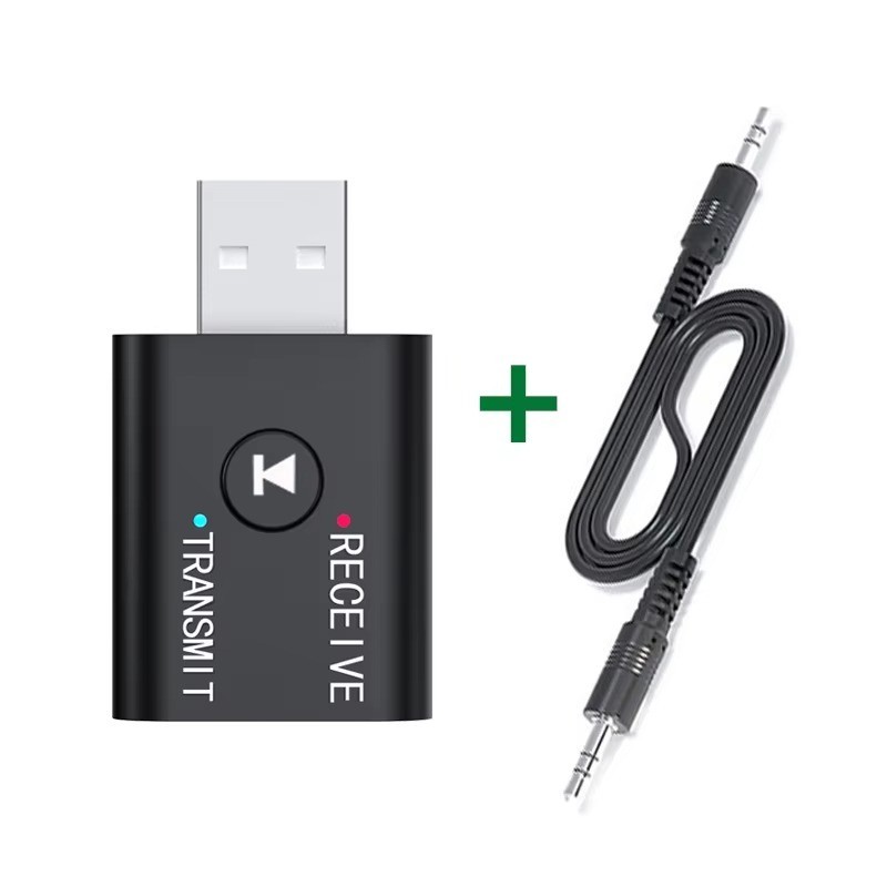 Bluetooth 5.0 2in1 Transmitter Receiver Car Wireless Audio Adapter USB 3.5mm Aux