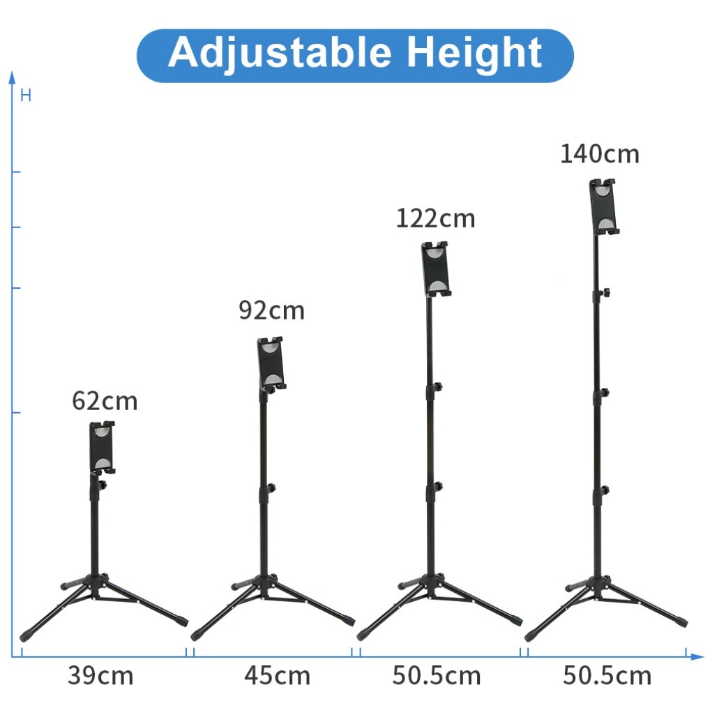 Strong Floor Bed Stand Tripod Mount Holder for Phone IPAD Pro 4.5”-12.9” Tablet