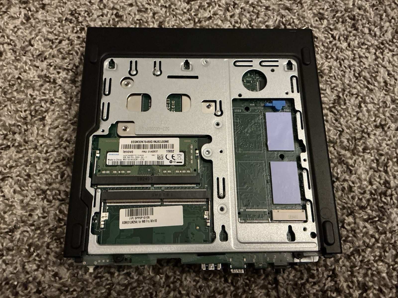 Lenovo ThinkCentre M720q I3-8100t 8GB PCIE Riser NO SSD/AC