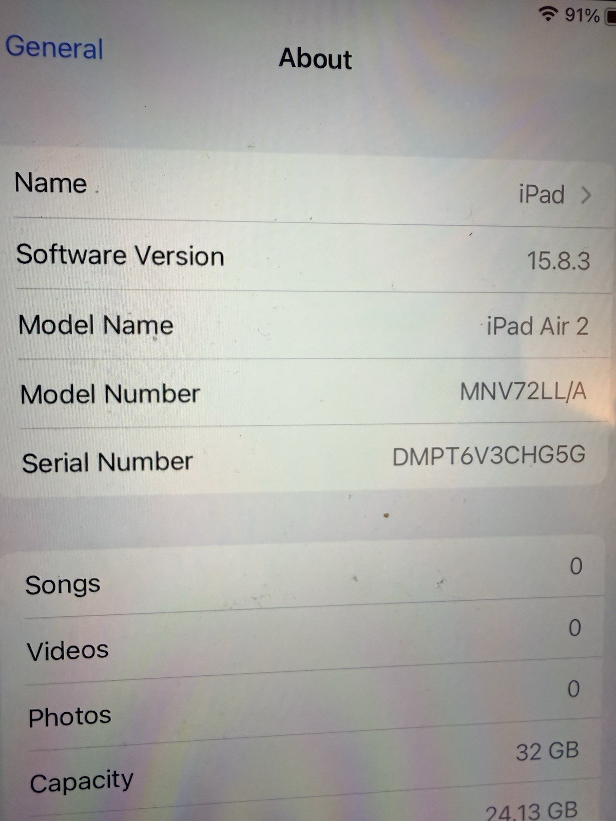 Apple iPad Air 2 9.7in 32GB Gold Wi‑Fi 2GB RAM 2048×1536 (MNV72LL/A)