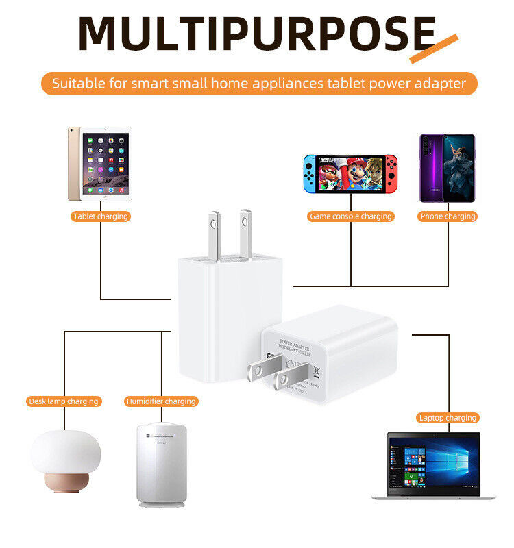 USB Wall Charger Block Fast Charging Cable For iPhone 14 13 12 11 XR XS SE 8 7 6