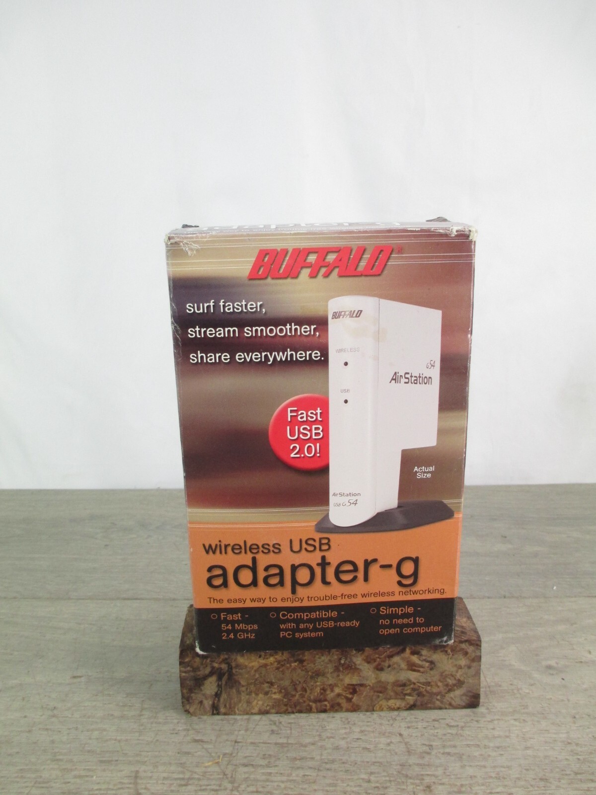 Buffalo Wireless USB Adapter 54 Mbps WLI2-USB2-G54 Airstation AOSS Open box