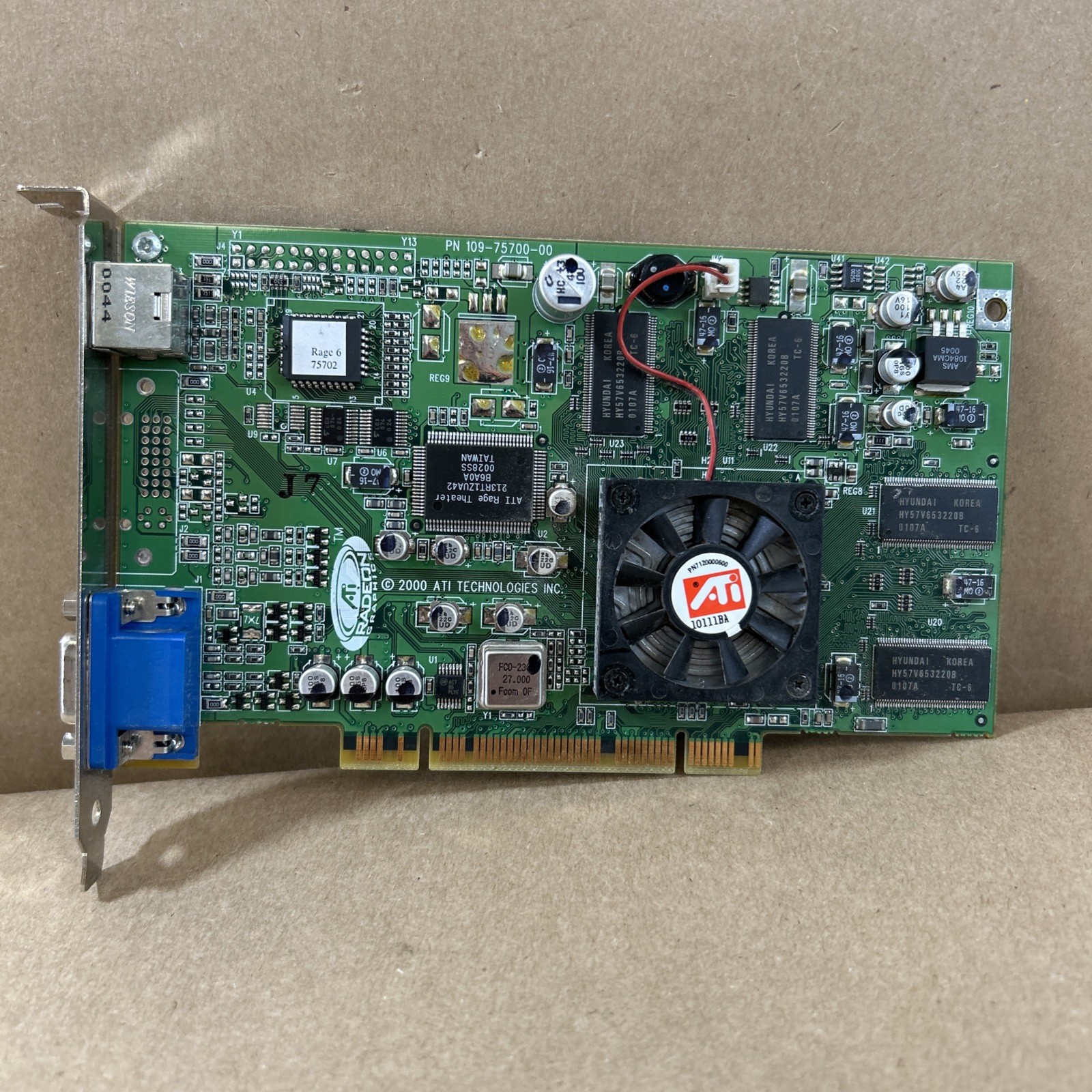 ATI Rage 6 SDR 32MB PCI Graphics Video Card 109-75700-00 Tested Working