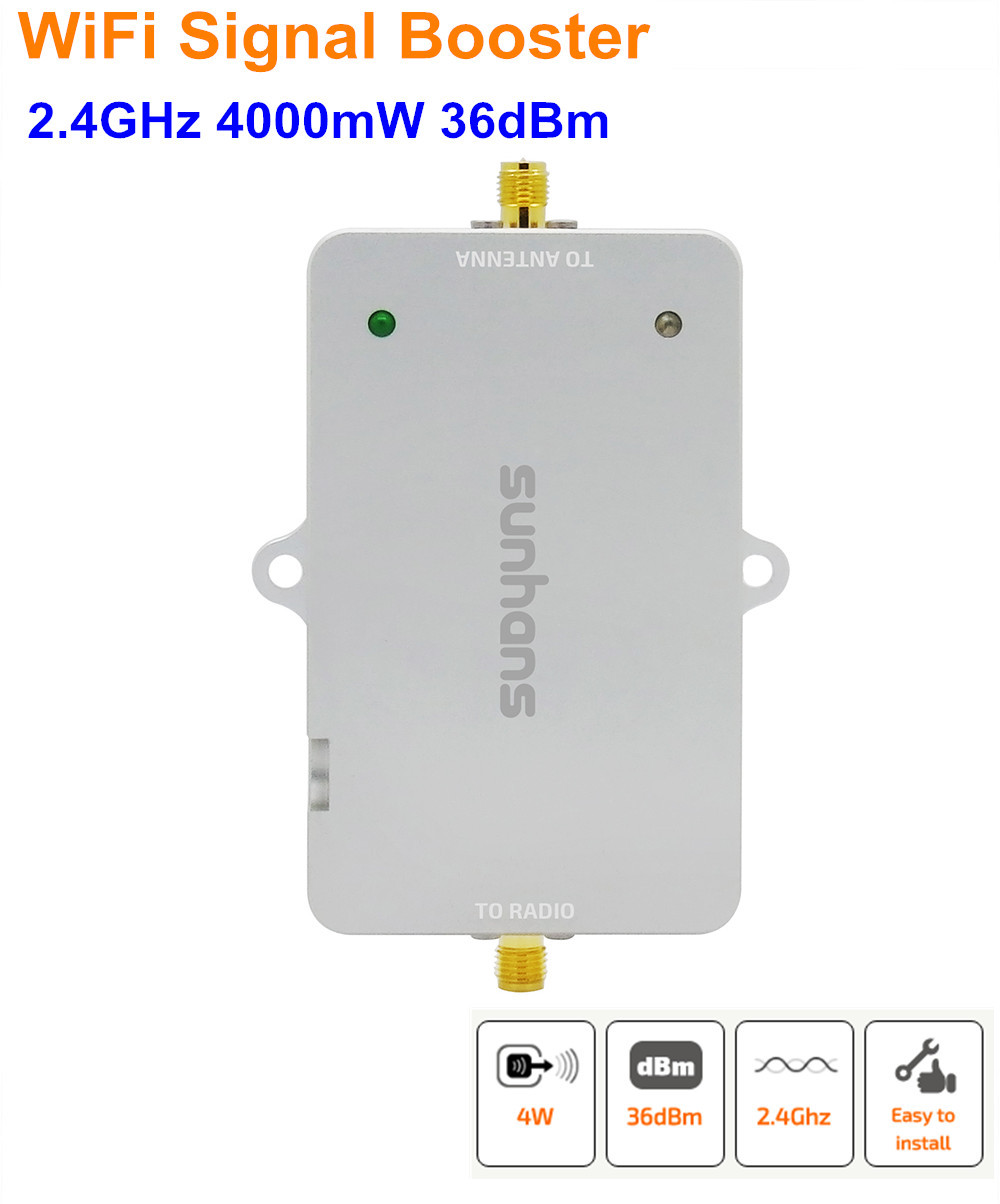 Sunhans Dual chip 4W 2.4G 36dBm Wireless WiFi Signal Booster Repeater Amplifier