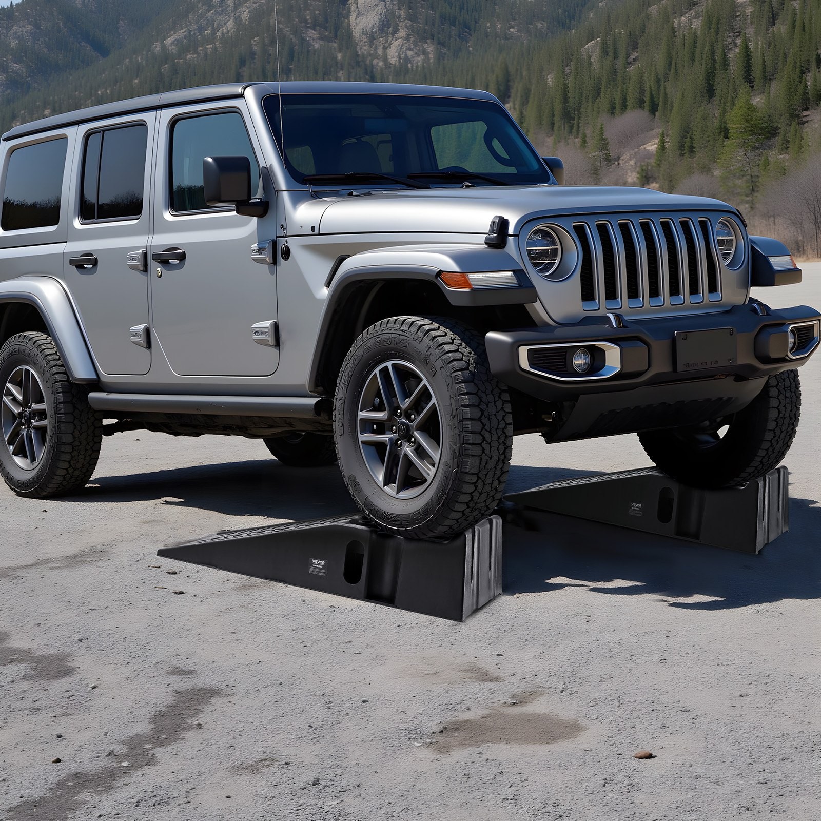 Car Ramps, 2 PCS 16000 lbs GVW Capacity, 6.7 in Lift Height, Portable High Profi