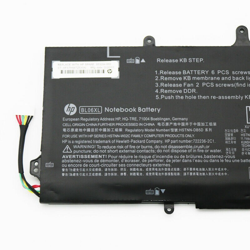 NEW OEM BL06XL Battery For HP EliteBook Folio 1040 G0 G1 G2 HSTNN-DB5D Series US