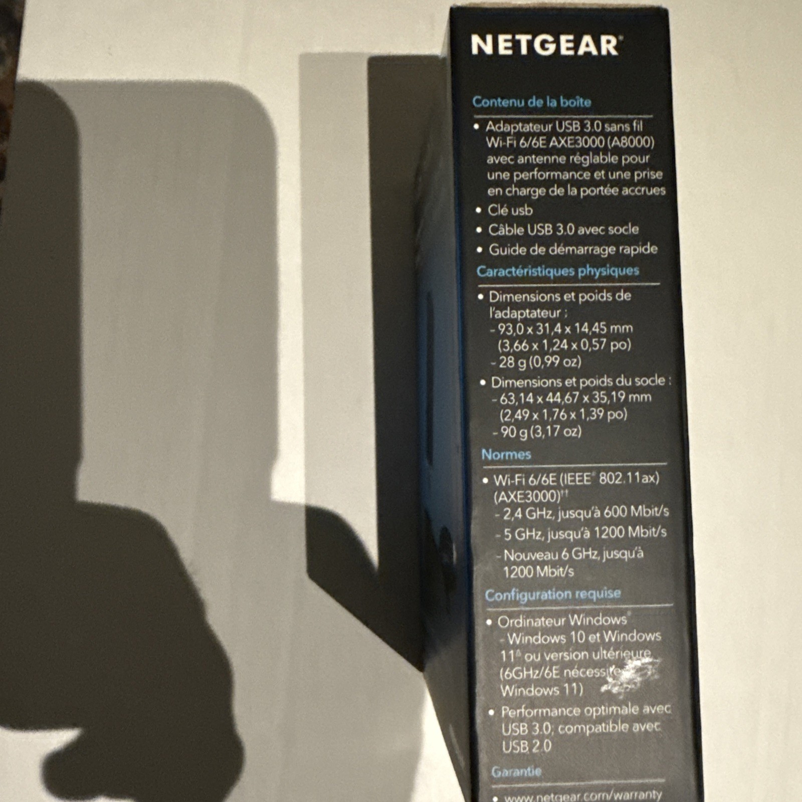 NETGEAR Nighthawk AXE3000 Tri-Band USB Adapter 3.0 Wi-Fi 6/6E (New in Box)