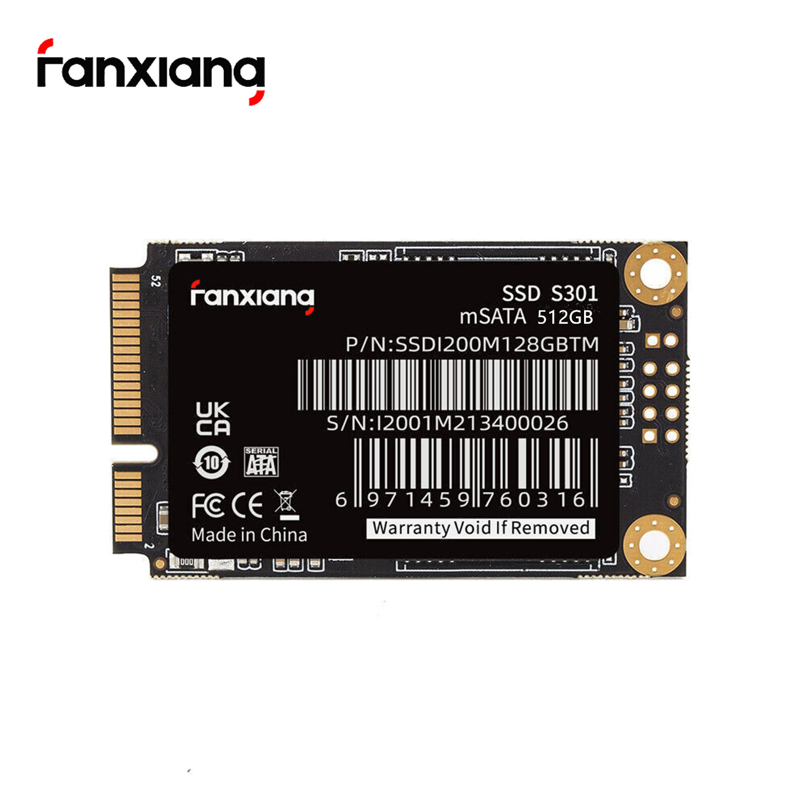 Fanxiang 512GB SSD mSATA Internal Solid State Drive 6Gb/s For PC/ Laptop 500MB/S