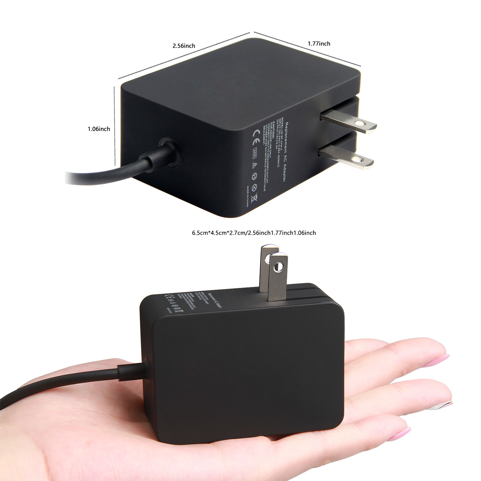 For Microsoft Surface 2 Windows RT Charger 1516 1512 12V 2A Power Adapter