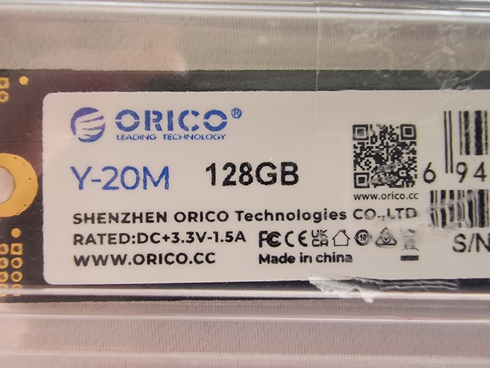 ORICO MGFF M.2 2280 SATA SSD- Y20m 128GB Internal M.2 SSD