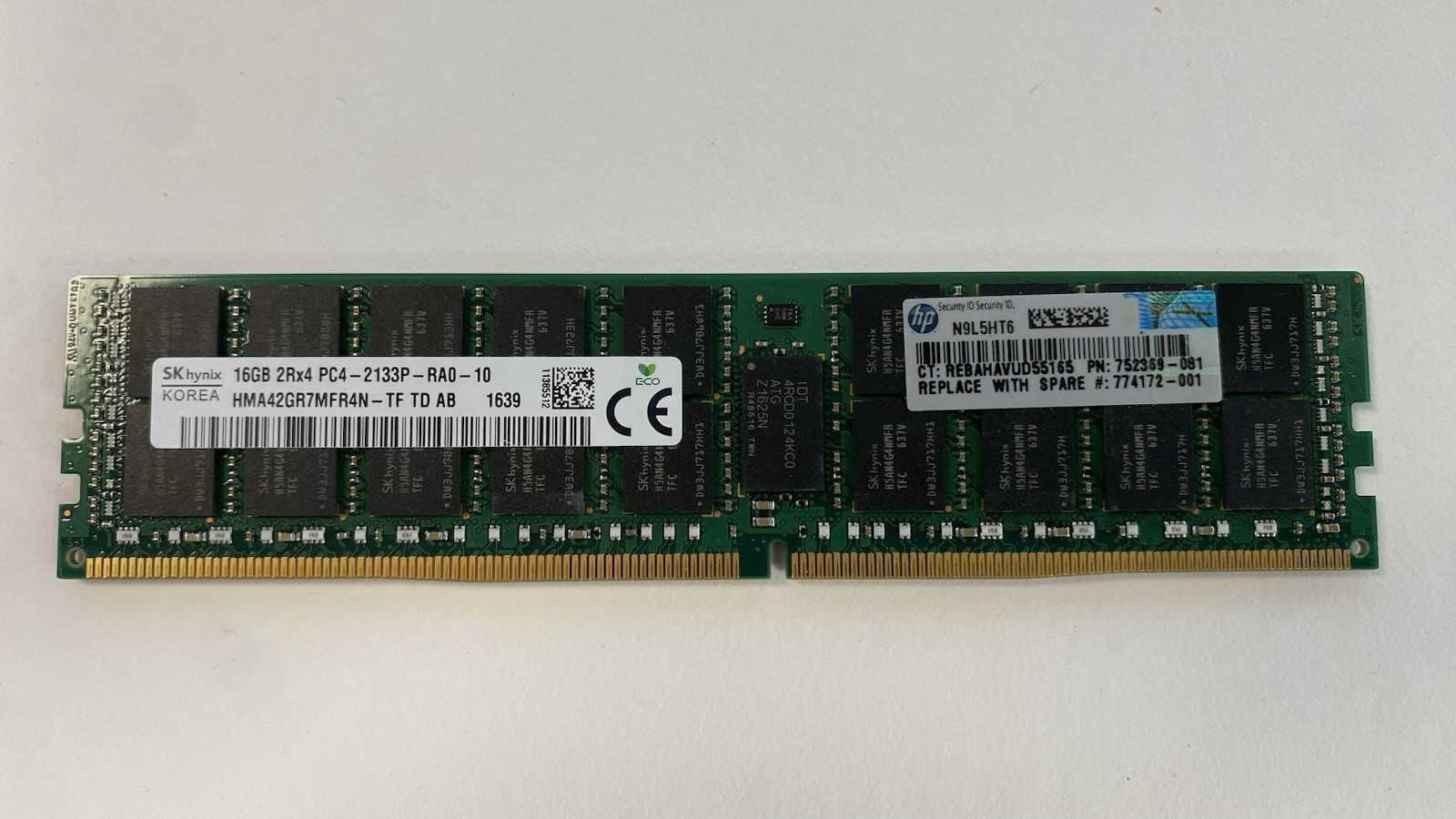16GB 2Rx4 PC4-2133P Hynix HMA42GR7MFR4N-TF Server Ram 1639