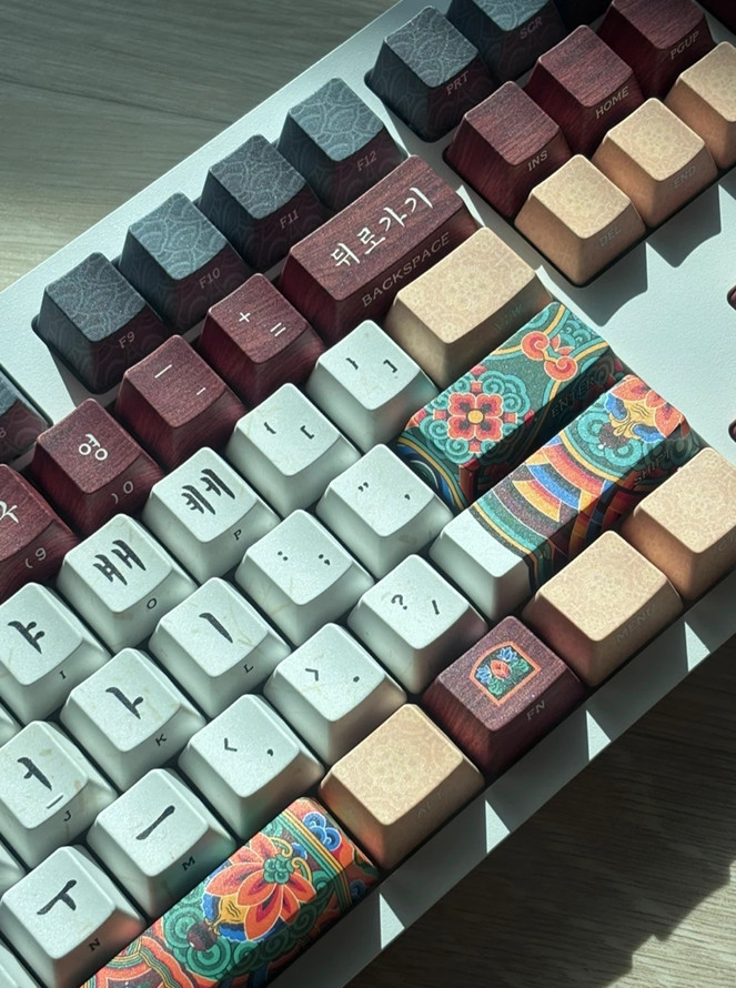 Korean Traditional Dancheong Design Keycap Set – Hangul Mechanical Keyboard