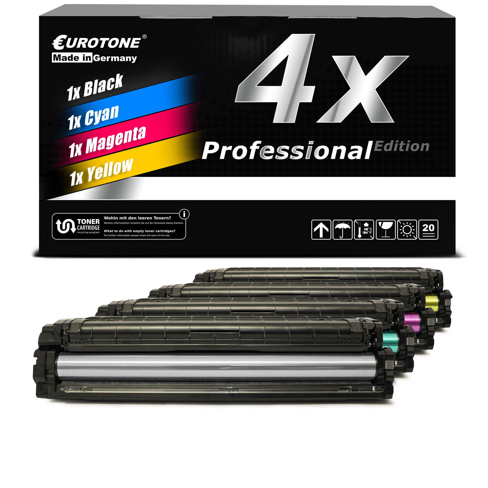 4x Pro Replacement Cartridge Samsung CLT-503 CLT-C503L CLT-K503L CLT-M503L