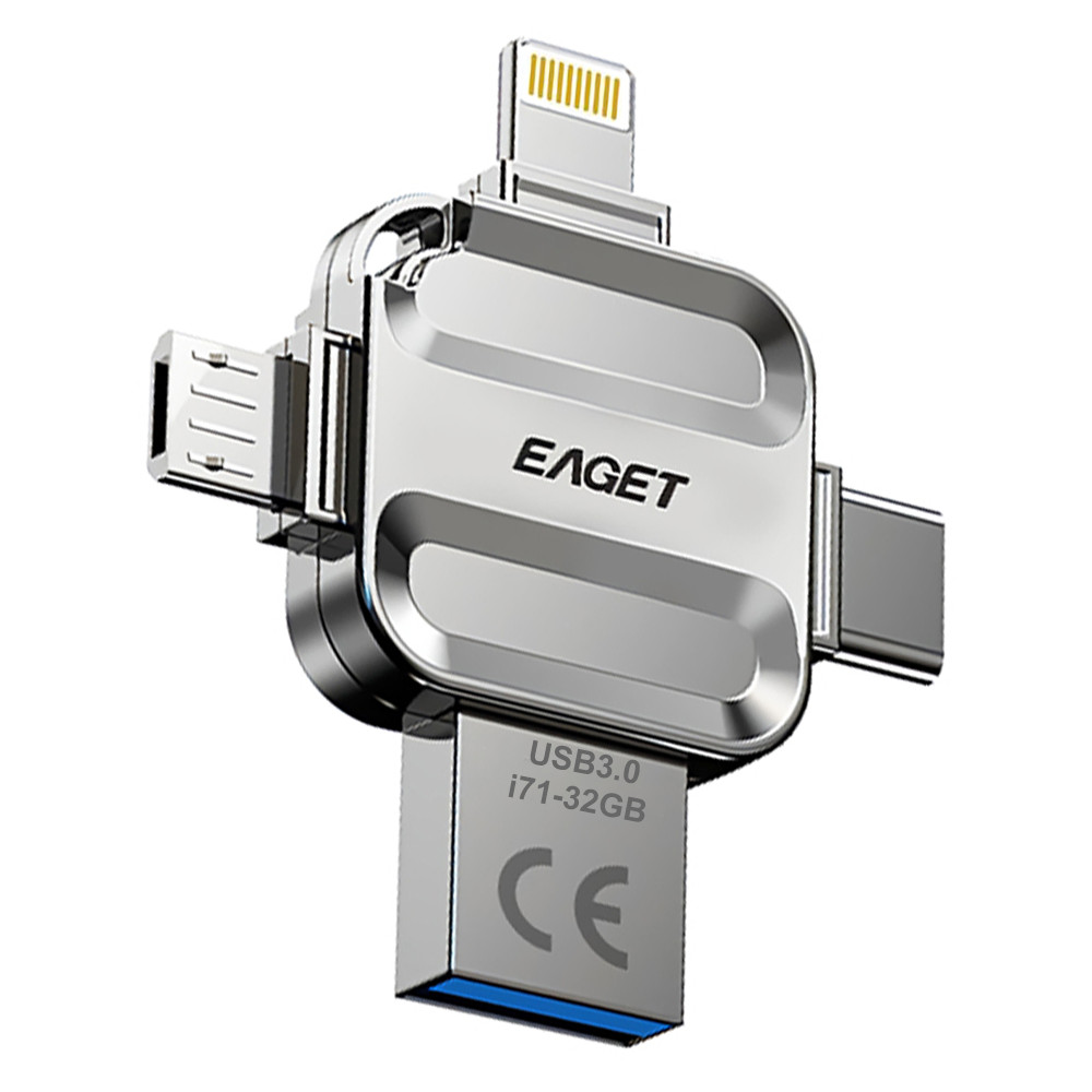 32G/64G/128G/256G USB 3.0 Flash Drive Stick 4 IN 1 Type C OTG for iPhone Android