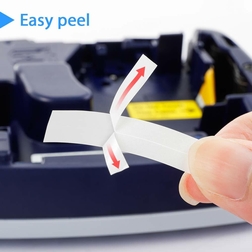 M Tape for Brother p-touch eqv Label Tape 12mm Black/White M231 M-K231 PTM95 lot