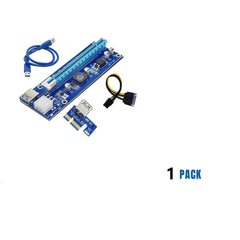 Ethereum PCI-E 1x to 16x Powered USB3.0 GPU Riser Extender Adapter Card VER 009s