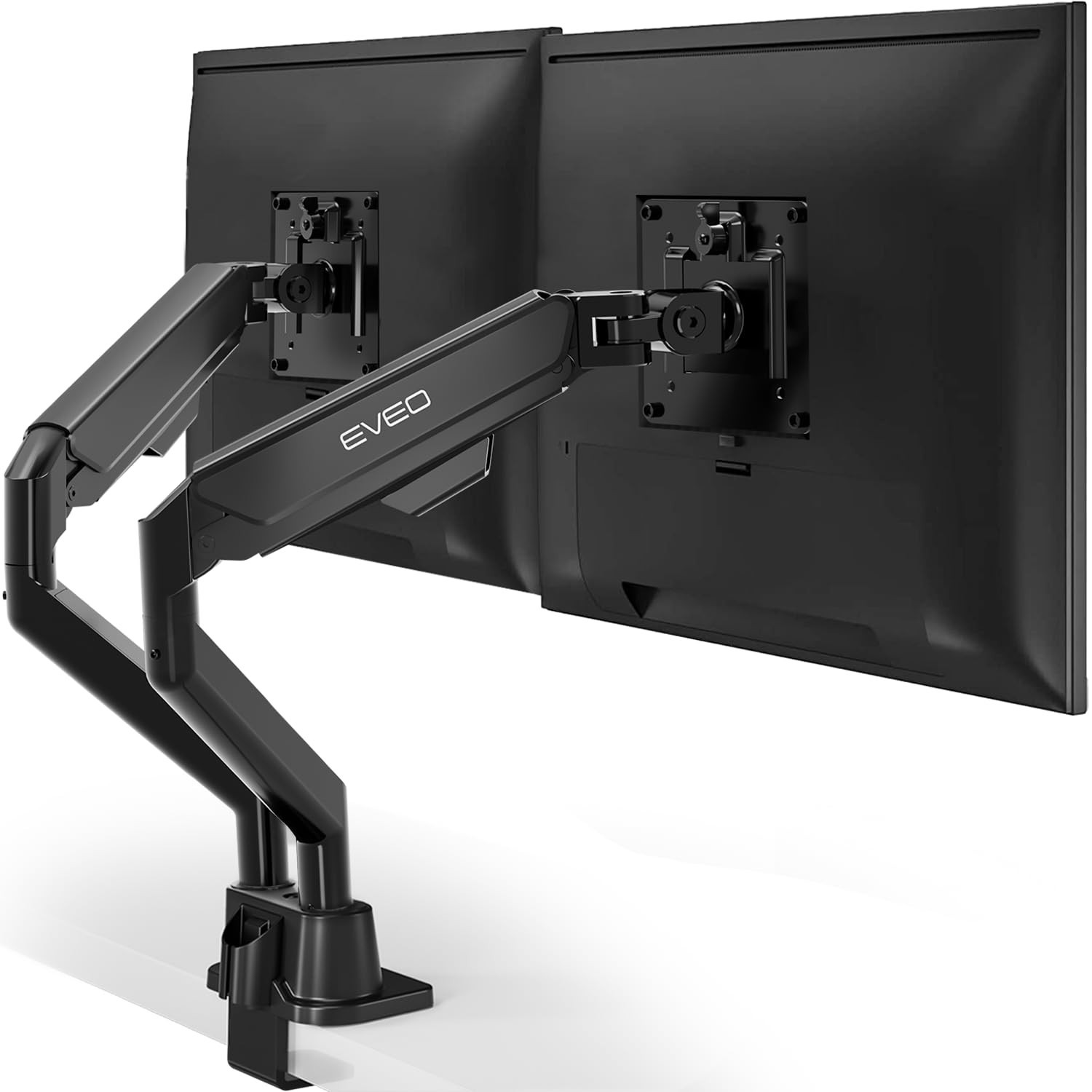 Eveo Black Full Motion Monitor Mount Dual 2 17″-32″