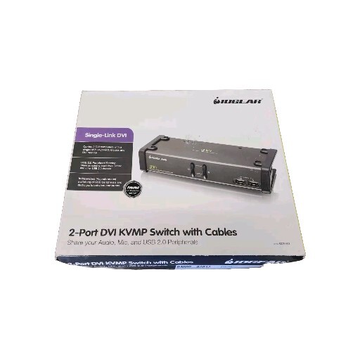 NEW – IOGEAR GCS1102 2-Port DVI KVM Switch with Cables
