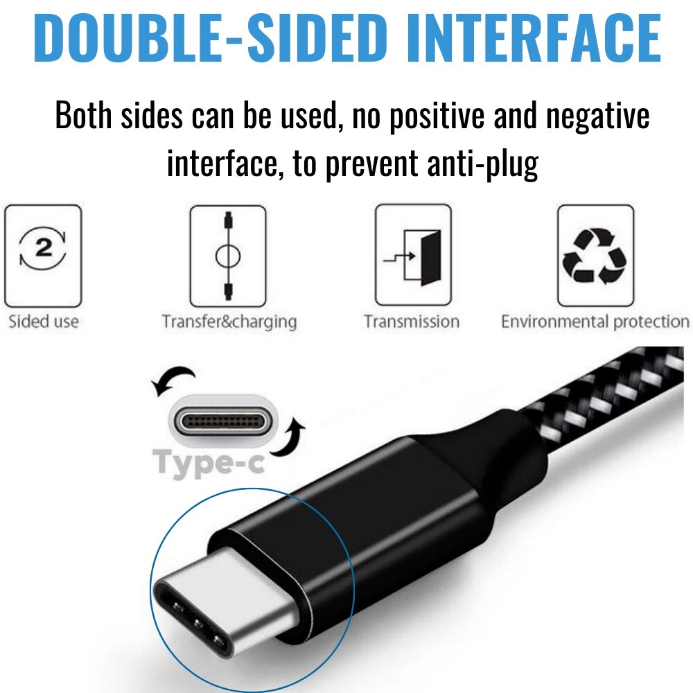 Lot USB Type C Cable Fast Charging USB-C Charger Cord For iPhone 15 16 17 Pro