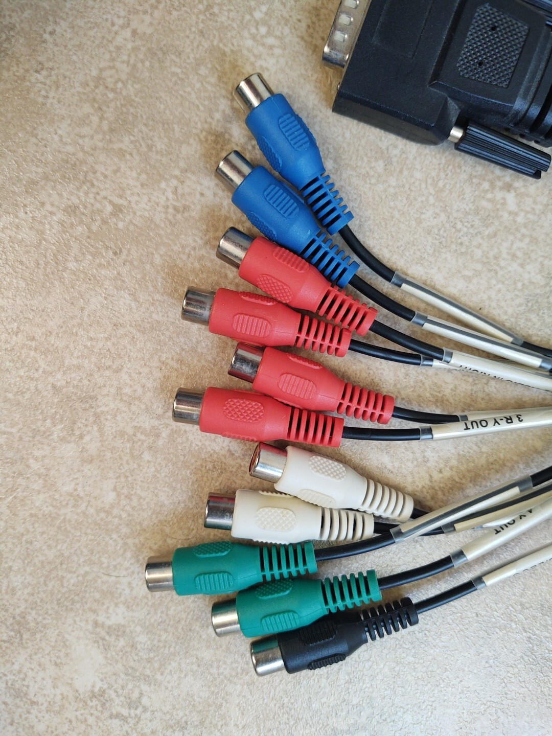 Audio Cables 26 PIN MALE CONNECTOR to 11 FEMALE Red Blue Green White Black Video