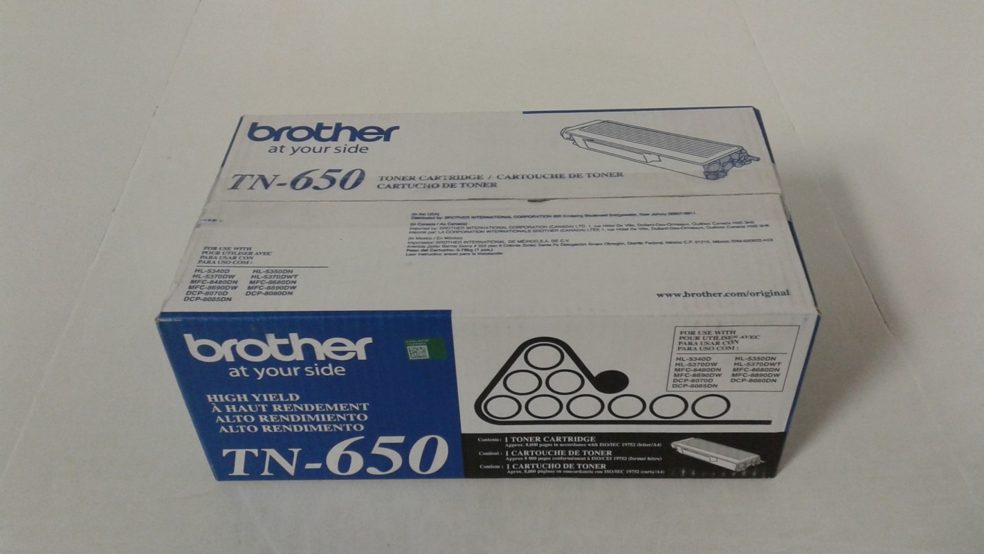 Brother Toner Ctg TN-650, Black TN-650 for Brother HL-5350DN Series