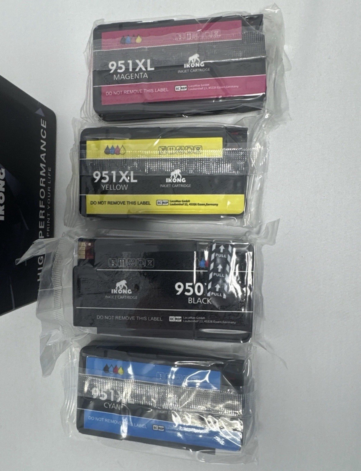 Printer Ink HP 950XL 951XL. NEW Unopened 1 Cyan 1 Yellow 1 Magenta 1 Black Kong