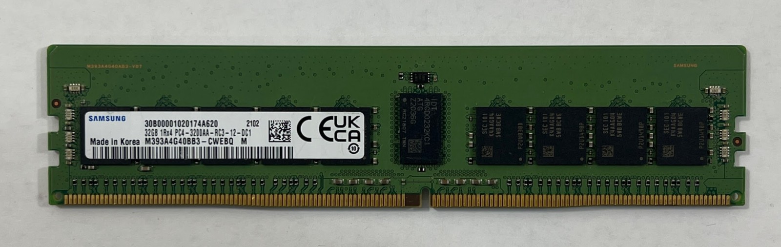 Samsung 32GB 1Rx4 PC4-3200AA DDR4-3200 Registered ECC Server RAM M393A4G40BB3-CW