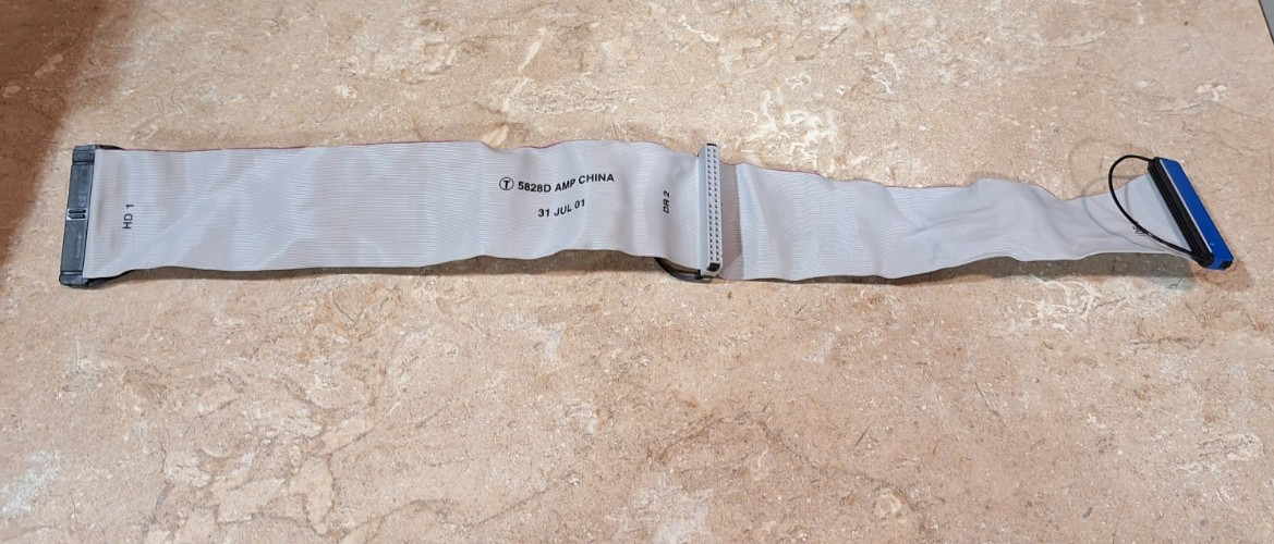 Dell 5828D AMP Desktop Dual IDE Hard Drive HDD Ribbon Cable 39-Pin 78 Wire 18″