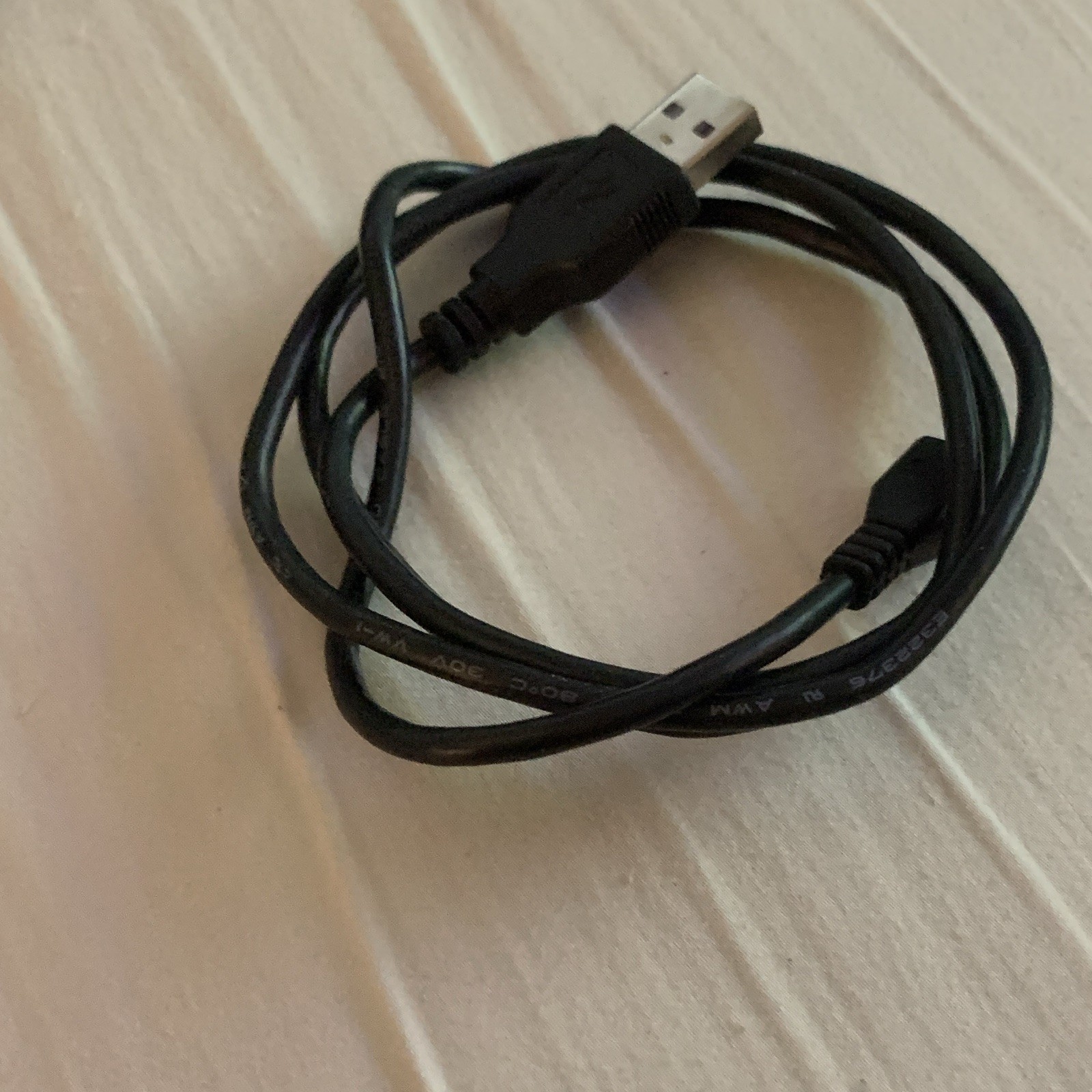 Black USB Type-A Male to Micro-B Male Round Cable, Less Than 10ft, Universal