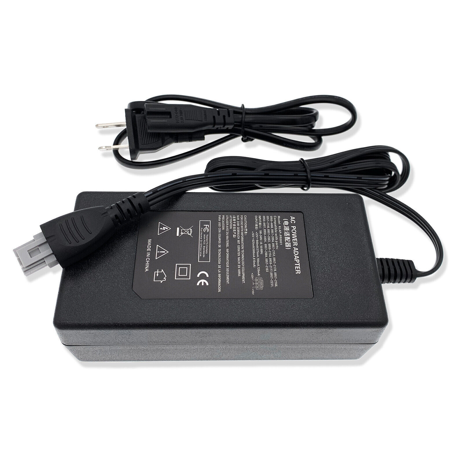 AC DC Adapter Charger for HP Photosmart All-in-One C5200 and C5500 Series w/Cord