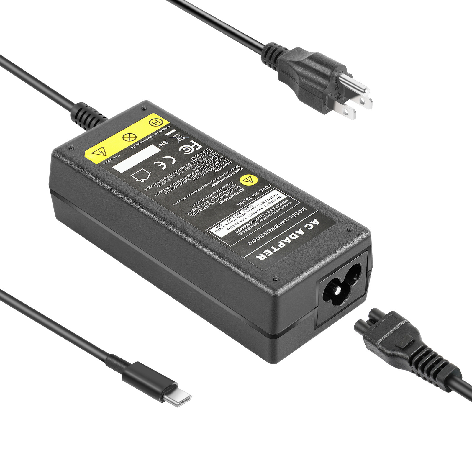 AC Power Adapter Type-C Charger Cord For Dell Chromebook 3100 2 in 1 Laptop 65W