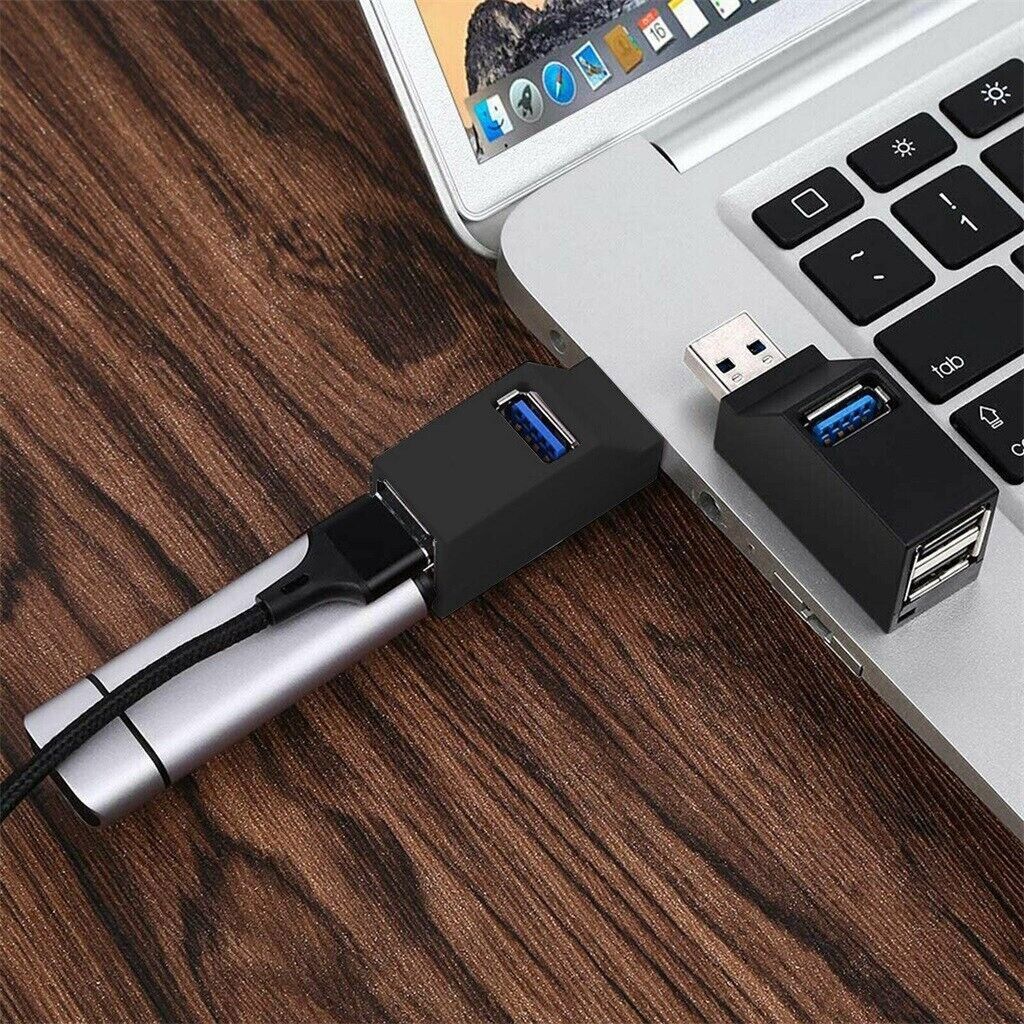3 Port USB 3.0 Hub Portable High Speed Splitter Box For PC Notebook Laptop lot